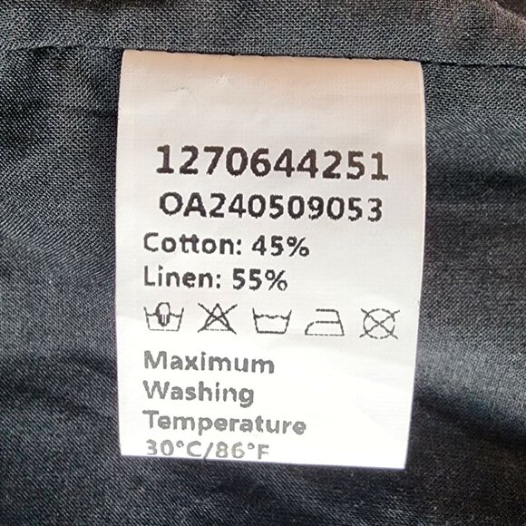 NEW Commense Womens Small Top Black Button Vest V-neck Linen Cotton - Picture 7 of 9